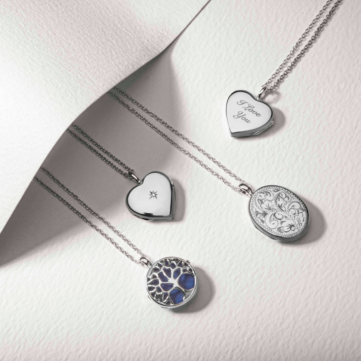 Silver Locket Necklaces For Women Engraved With Photos