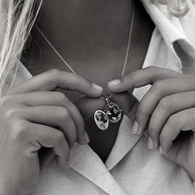 Load image into Gallery viewer, Oval Locket With Clear Crystal - Silver