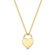 Load image into Gallery viewer, Italian Love Lock Heart Padlock Necklace – Gold