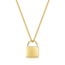 Load image into Gallery viewer, Italian Love Lock Padlock Necklace – Gold