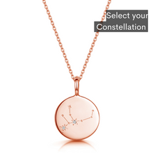Load image into Gallery viewer, Zodiac Constellation Necklace - Diamond-Set Rose Gold