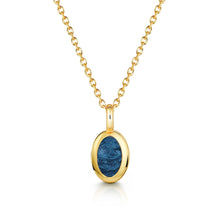 Load image into Gallery viewer, Little Oval Ashes Resin Necklace - Gold