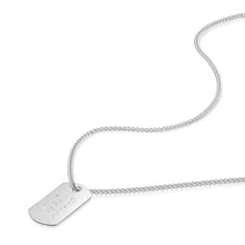 Load image into Gallery viewer, Men's Fingerprint Army Dog Tag Necklace - Silver