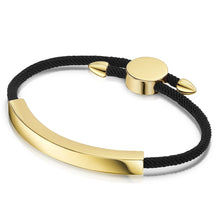 Load image into Gallery viewer, Atlas Name Bar Urn With Rope Bracelet  - Gold