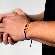 Load image into Gallery viewer, Chunky Fingerprint Bar Rope Bracelet - Gold