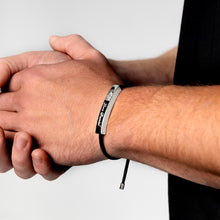 Bild in den Galerie-Viewer laden: Armband aus Seil mit klobigen Fingerabdruck-Elementen – Silber