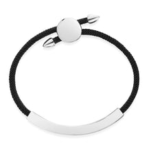 Load image into Gallery viewer, Atlas Name Bar Urn With Rope Bracelet - Silver