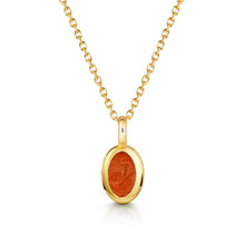 Load image into Gallery viewer, Little Oval Ashes Resin Necklace - Gold