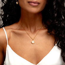 Load image into Gallery viewer, Drop Heart Ashes Resin Necklace - Solid 14k Gold