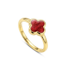 Load image into Gallery viewer, Clover Ashes Resin Ring - Gold