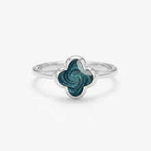 Load image into Gallery viewer, Clover Ashes Resin Ring - Silver