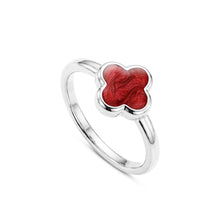 Load image into Gallery viewer, Clover Ashes Resin Ring - Silver