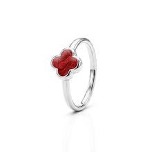 Load image into Gallery viewer, Clover Ashes Resin Ring - Silver