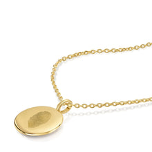Load image into Gallery viewer, Coin Fingerprint Pendant Gold