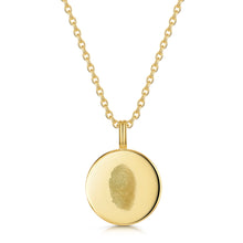 Load image into Gallery viewer, Coin Fingerprint Necklace - Gold