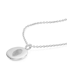 Load image into Gallery viewer, Coin Fingerprint Pendant Silver