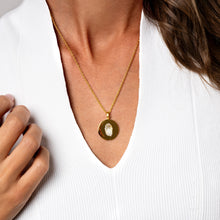 Load image into Gallery viewer, Coin Fingerprint Necklace - Gold