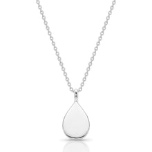 Load image into Gallery viewer, Crystal Edged Teardrop Ashes Urn Necklace - Silver