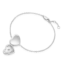 Load image into Gallery viewer, Crystal Heart Bracelet Locket