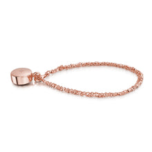 Load image into Gallery viewer, Diamond Drum Urn Bracelet with Nugget Chain - Rose Gold