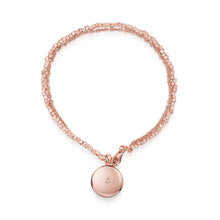 Load image into Gallery viewer, Diamond Drum Urn Bracelet with Nugget Chain - Rose Gold