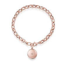 Load image into Gallery viewer, Diamond Drum Urn Bracelet with Links Chain - Rose Gold