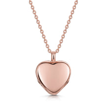 Load image into Gallery viewer, 4 Photo Heart Clover Locket - Rose Gold