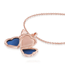 Load image into Gallery viewer, 4 Photo Heart Clover Locket - Rose Gold