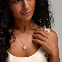 Load image into Gallery viewer, Mother of Pearl Modern Heart Locket – Rose Gold