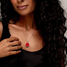 Load image into Gallery viewer, Coral Modern Round Locket – Silver