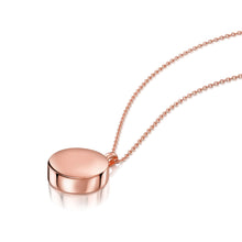 Load image into Gallery viewer, Round Drum Urn Ashes Necklace – Rose Gold