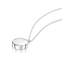 Load image into Gallery viewer, Round Drum Urn Ashes Necklace – Silver
