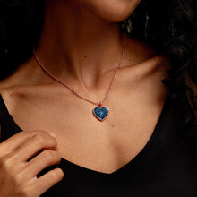 Load image into Gallery viewer, Heart Ashes Resin Necklace - Rose Gold