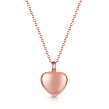 Load image into Gallery viewer, Small Heart Urn Ashes Necklace – Rose Gold