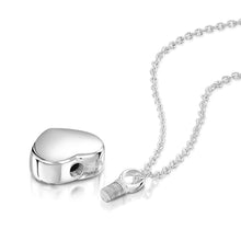 Load image into Gallery viewer, Small Heart Urn Ashes Necklace – Silver