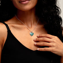 Load image into Gallery viewer, Heart Ashes Resin Necklace - Silver