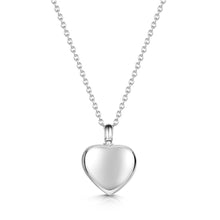 Load image into Gallery viewer, Small Heart Urn Ashes Necklace – Silver