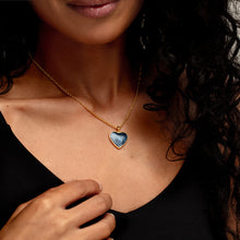 Load image into Gallery viewer, Heart Ashes Resin Necklace - Gold