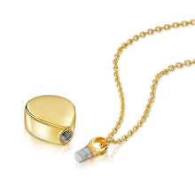 Load image into Gallery viewer, Teardrop Lapis Ashes Urn Necklace - Gold
