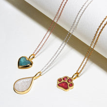 Load image into Gallery viewer, Rounded Heart Ashes Resin Pendant - Rose Gold