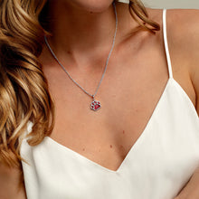 Load image into Gallery viewer, Paw Print Ashes Resin Pendant - Silver