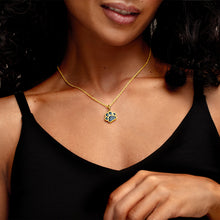 Load image into Gallery viewer, Paw Print Ashes Resin Pendant - Gold