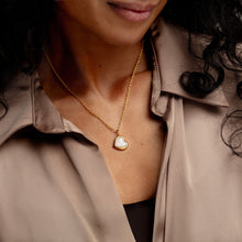 Load image into Gallery viewer, Drop Heart Ashes Resin Necklace - Solid 14k Gold