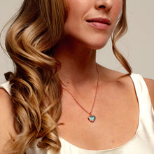 Load image into Gallery viewer, Rounded Heart Ashes Resin Pendant - Rose Gold