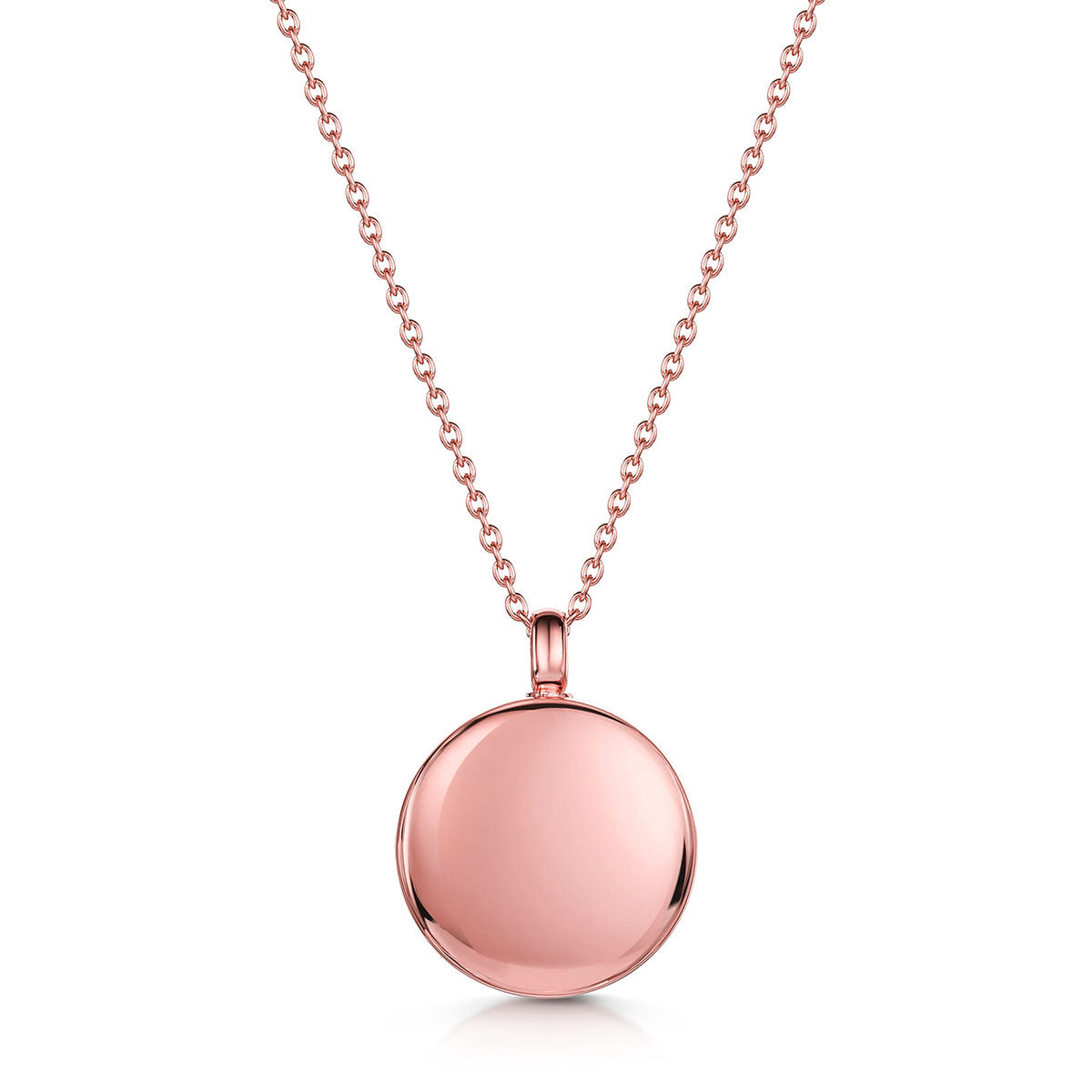 Small Round Urn Ashes Necklace – Rose Gold
