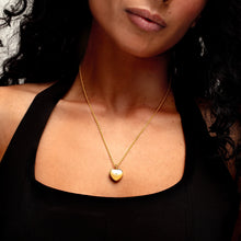Load image into Gallery viewer, Diamond Set Heart Urn Ashes Necklace – Gold