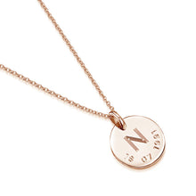 Load image into Gallery viewer, Initial & Date Personalised Necklace – Rose Gold
