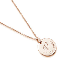 Load image into Gallery viewer, Initial & Date Personalised Necklace – Rose Gold