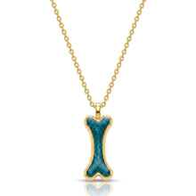 Load image into Gallery viewer, Secret Bone Ashes Resin Necklace - Gold