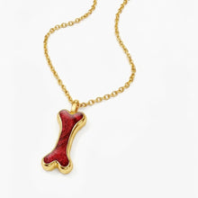 Load image into Gallery viewer, Secret Bone Ashes Resin Necklace - Gold